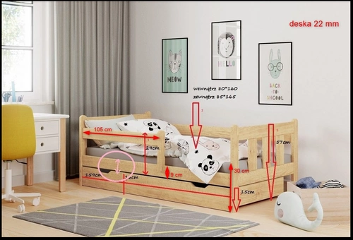 Łóżko Marina sosna