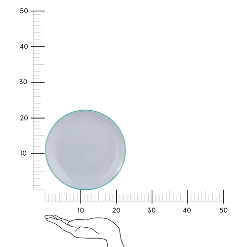 Talerz obiadowy Aura szary 25 cm okrągły plastikowy do jadalni 5five zmywarka