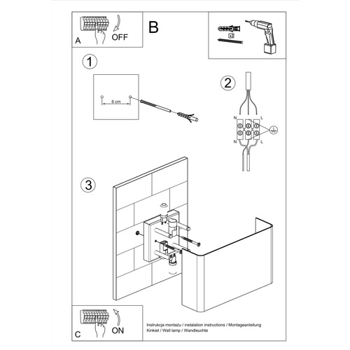Kinkiet ścienny COPERTURA biały nowoczesny metalowy do salonu i sypialni Sollux Lighting