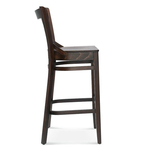 Hoker tapicerowany z oparciem Fameg Bistro.1 personalizowany, drewniany do kuchni i jadalni