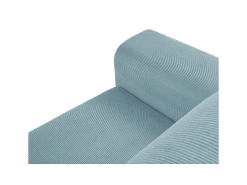 Narożnik z funkcją spania Moghan Light Blue Corduroy Prawostronna kolor nóg czarny