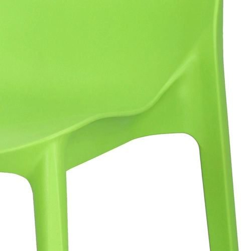 Krzesło ogrodowe Ginevra zielone z tworzywa sztaplowane nowoczesne do ogrodu SCAB Design