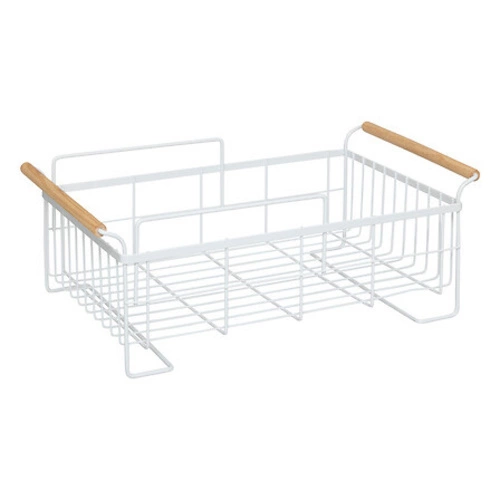 Ociekacz do naczyń dwupoziomowy Naturéo biały na blat metalowy z tacką 5five simply smart