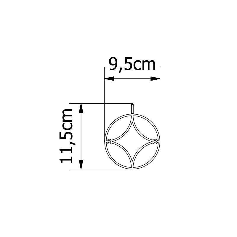 Holo XS nowoczesny czarny wieszak ścienny metalowy okrągły do przedpokoju POLYHEDRA