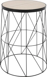 Stolik Rack okrągły czarny OUTLET