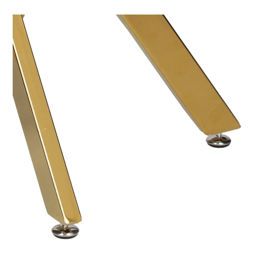 Stolik kawowy Amber okrągły szklany 60 cm transparentny złoty glamour do salonu Intesi