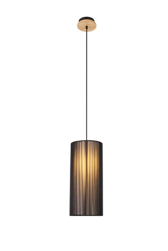 Lampa sufitowa Kioto 1 czarna drewniana do salonu i jadalni nowoczesna Ledea