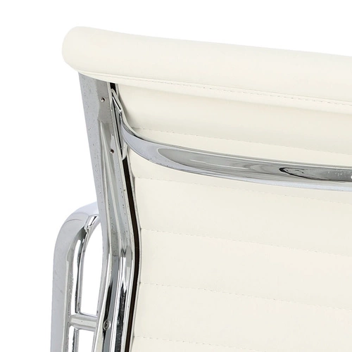Fotel biurowy ergonomiczny CH1171 PREMIUM inspirowany EA117 skórzany biały obrotowy do biurka