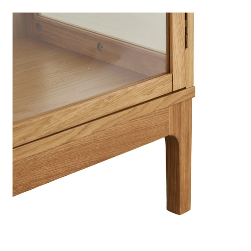 Witryna Zamora drewniana szklana do salonu na alkohol i książki 40 cm