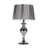 Lampa stołowa Gillenia srebrna glamour z abażurem do sypialni i salonu 40 cm CANDELLUX