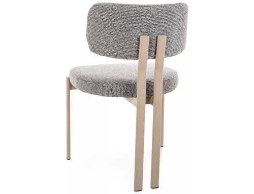 Krzesło Montico szare Intesi tapicerowane nowoczesne do jadalni salonu