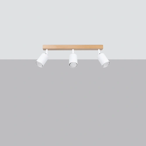 Plafon nowoczesny VERDO 3L biały metalowy z regulacją do salonu i kuchni SOLLUX LIGHTING