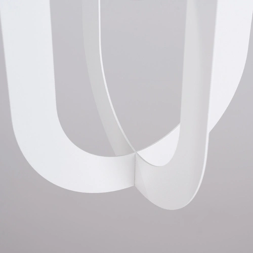 Nowoczesna biała lampa wisząca NICUS 1 do salonu, jadalni lub kuchni metalowa 140 cm