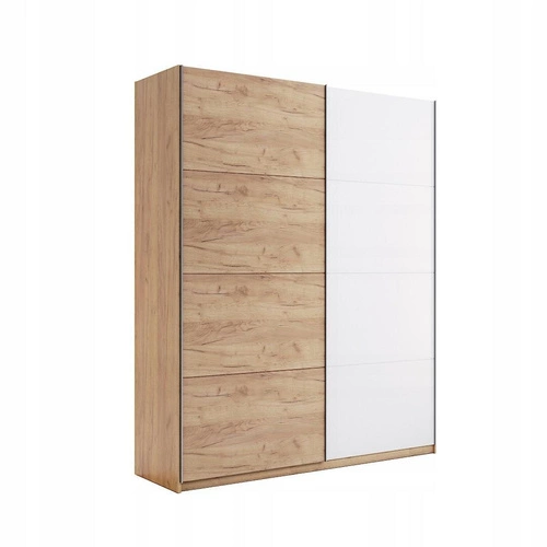Szafa przesuwna Tissa 150cm II dąb craft/biały połysk
