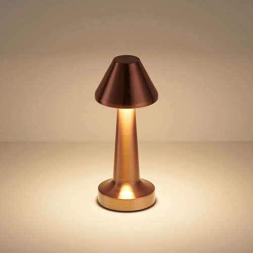 Lampka nocna LED TAVOLO B Step into Design nowoczesna dotykowa miedziana do sypialni 22 cm
