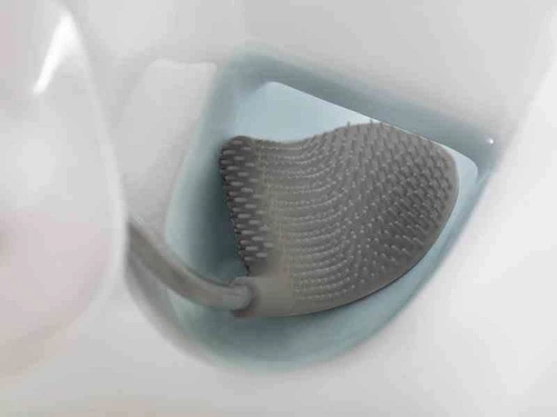 Silikonowa szczotka do wc Joseph Joseph Flex JJ biała stalowa do łazienki