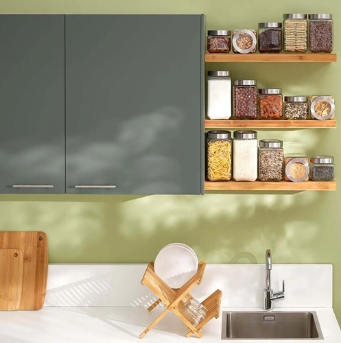 Ociekacz do naczyń bambusowy na blat skrzyżowany 5five simply smart składany naturalny