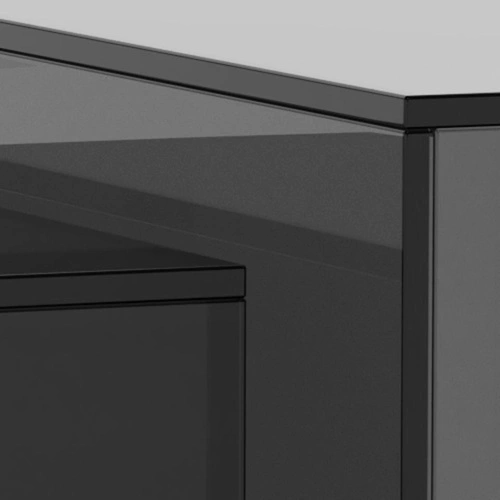 Actona Dice zestaw 2 stolików kawowych szklanych loft czarny 50x50  