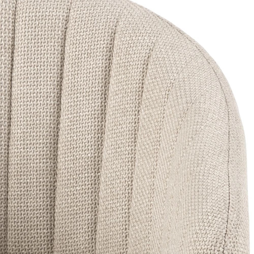 Krzesło tapicerowane Ann beżowe z podłokietnikami na złotych nogach do jadalni nowoczesne Actona