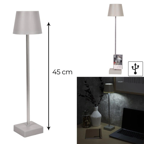 Lampka biurkowa LED Blanca szara dotykowa ze ściemniaczem 45 cm