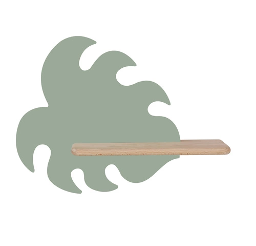 Kinkiet ścienny LED Monstera 5W drewniany do pokoju dziecięcego klasyczny zielony CANDELLUX