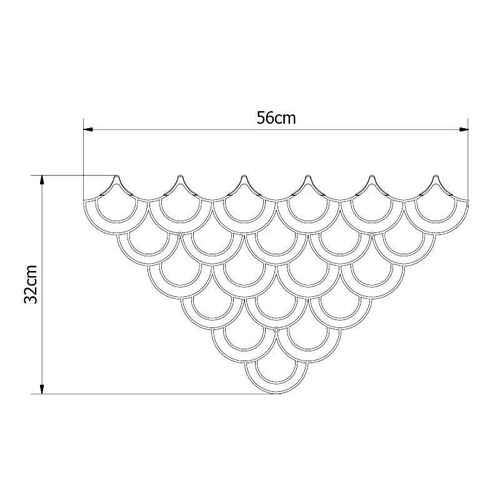 Nowoczesny wieszak ścienny do przedpokoju Husk biały metalowy POLYHEDRA 56 cm