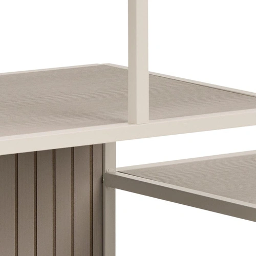 Regał loftowy Seaford V Actona beżowy na książki do salonu 114 cm