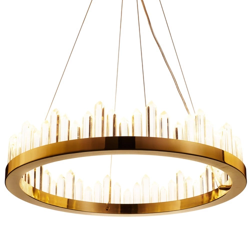 Lampa wisząca LED LUSSO złota 60 cm nowoczesna do salonu i jadalni Step into Design