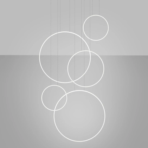 Lampa wisząca LED RIO 5 biała nowoczesna do salonu i jadalni Thoro 5-punktowa