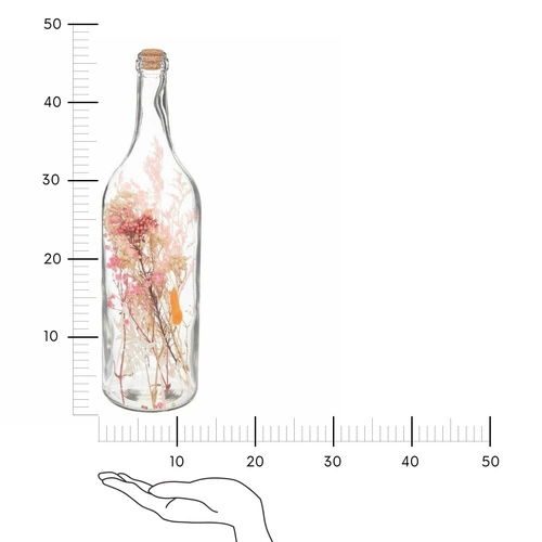 Dekoracja suszone kwiaty w butelce      