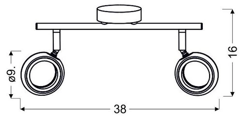 Lampa sufitowa LED Aurelion chrom z ruchomym kloszem do salonu i sypialni 38 cm