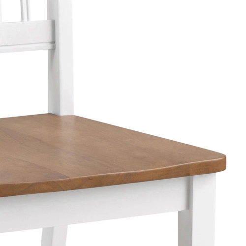 Krzesło drewniane Brisbane Actona białe patyczak skandynawski do jadalni i salonu