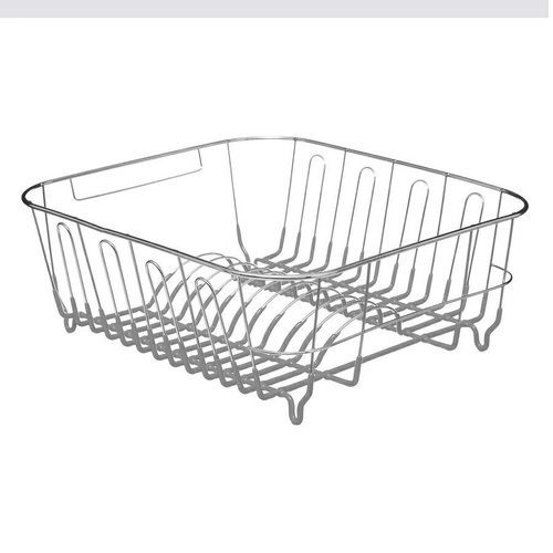 Ociekacz do naczyń chromowany szary 5five simply smart na blat z pojemnikiem na sztućce