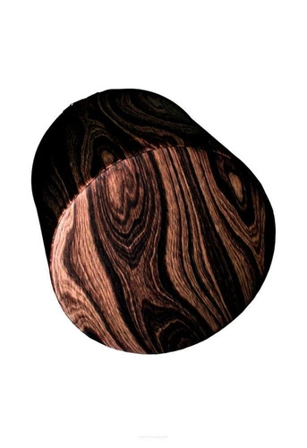 Pufa okrągła Dark Oak Intesi nowoczesna tapicerowana do salonu i sypialni multikolor 40 cm