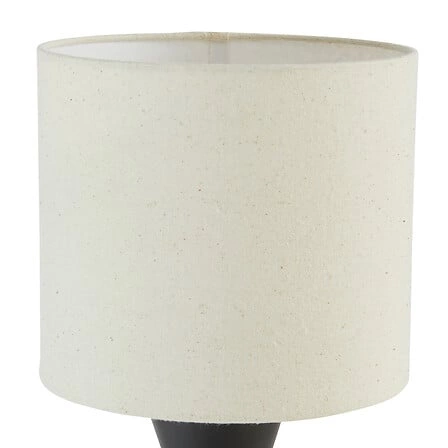 Lampka nocna Yulia 40 cm czarna z białym abażurem nowoczesna do sypialni Atmosphera