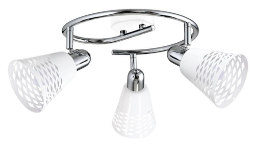 Lampa sufitowa Discovery spirala 3x40W  E14 chrom/biały