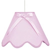 Nowoczesna lampa wisząca Lola różowa z tkaniny do pokoju dziecka z kokardą 40 cm