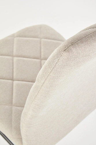 Krzesło tapicerowane Montana Intesi beżowe do jadalni nowoczesne na metalowych nogach chrom