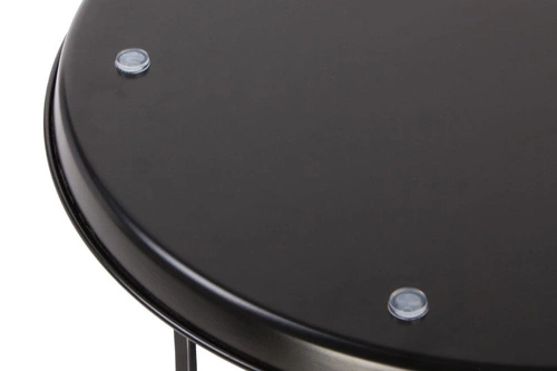 Stolik kawowy Ramme okrągły metalowy czarny nowoczesny 63 cm do salonu NORDIFRA