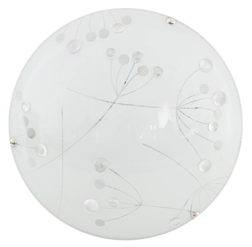 Plafon sufitowy LED okrągły Floral 30 nowoczesny szklany do salonu i sypialni transparentny