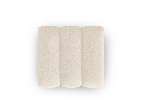 Pufa Lupine beżowa kwadratowa chenille do salonu nowoczesna miękka siedzisko 87x90 cm