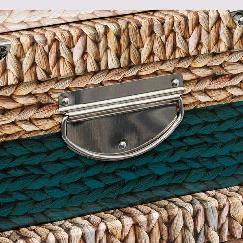 Zestaw 6 pudełek dekoracyjnych kartonowych 5five simply smart naturalne i zielone do przechowywania