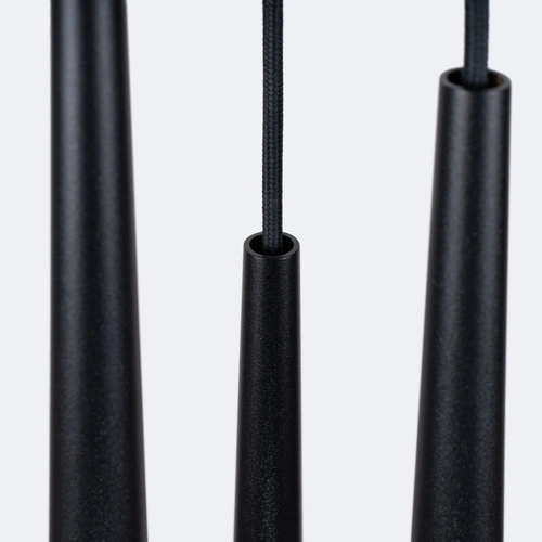 Lampa wisząca BLISS 3P czarna nowoczesna regulowana do salonu i nad stół 3-punktowa