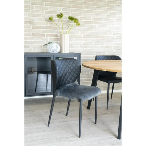 Poduszka na krzesło futrzana House Nordic szara kwadratowa 40x40 do salonu