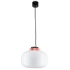 Lampa wisząca BOOM LED biało miedziana 35 cm