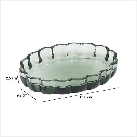 Mydelniczka szklana Florea zielona do łazienki okrągła nowoczesna 5five simply smart