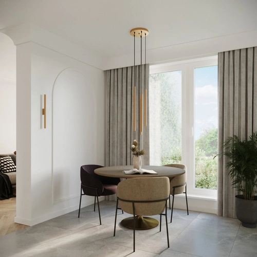 Lampa wisząca złota Pastelo 2 nowoczesna regulowana do salonu i jadalni SOLLUX LIGHTING