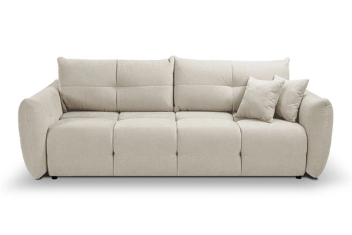 Sofa rozkładana Bode 3 osobowa z funkcją spania do salonu skandynawska beżowo-szara