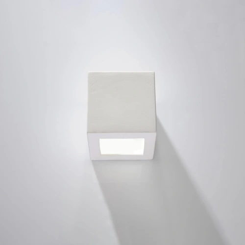 Kinkiet ścienny LEO biały ceramiczny nowoczesny do salonu, sypialni i przedpokoju Sollux