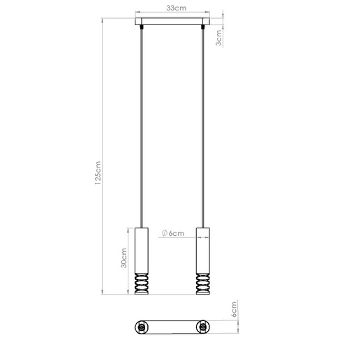Lampa wisząca LAMI 2 biała nowoczesna metalowa do salonu, kuchni lub sypialni